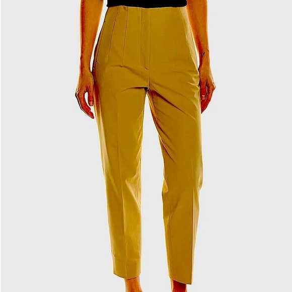Piazza Sempione Olive Green Linen Blend Pull On Pants - Picture 2 of 8